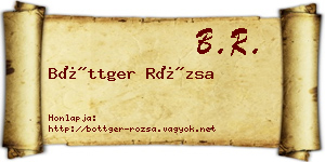 Böttger Rózsa névjegykártya